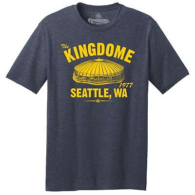 #ad The Kingdome 1977 Baseball TRI BLEND Tee Shirt Seattle Mariners $22.00