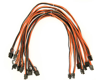 8 pack 6 pin PCI to 62 pin male to male PCI cable 24 inch length 16 AWG UL 1007 $38.99