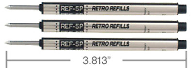 #ad Retro 1951 Short Capless Rollerball Ink Refill Black 3 Pack REF5P B $15.40