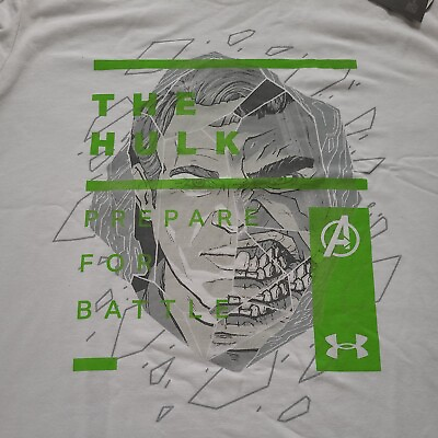 #ad Under Armour Mens Marvel Avengers HULK Prepare for Battle Shirt Sm to Lg New $23.99
