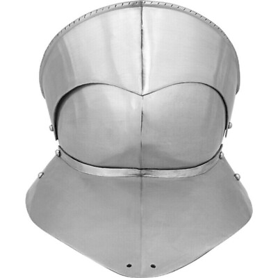 #ad Gothic Steel Gorget with Bevor Medieval Larp Best For Halloween Gift Armor $122.00