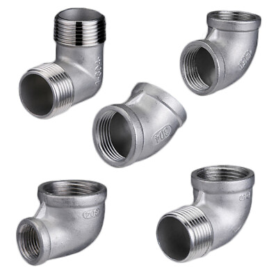#ad 304 Stainless Steel BSPT Thread 1 8quot; 2quot; Elbow Connector Pipe Fittings Adapter AU $17.85