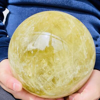 #ad Natural yellow Quartz Sphere Crystal Ball Healing 8880g $342.30