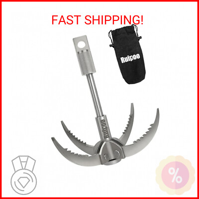 #ad Grappling Hook Folding Claw Multifunctional Stainless Steel Hook for Outdoor Sur $54.97