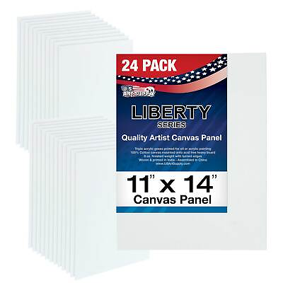 #ad Blank Cotton Canvas Panels 11quot;x14quot; Mounted Art Boards 24 Pack $44.99