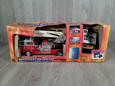 #ad New Vintage 1990 Power Boom Fire Truck Toy State Morton Grove Fire Dept $59.99
