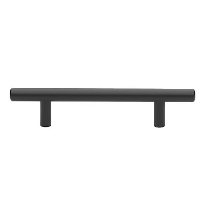 #ad GLIDERITE 3 3 4 in. Matte Black Solid Cabinet Handle Drawer Bar Pulls 10 Pack $12.95