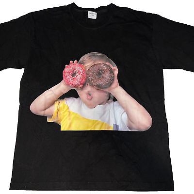 #ad Acme De La Vie ADLV Men#x27;s Size 2 Baby Face Black Donuts Shirt Glasses Large $39.99