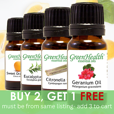#ad Essential Oils 10 ml Pure amp; Natural 50 Popular Oils GreenHealth $6.99