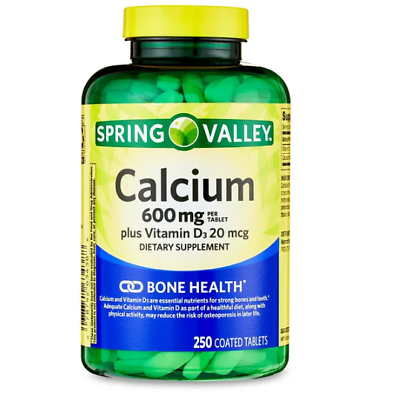 #ad Calcium Supplement 600mg with Vitamin D3 20mcg Bone Health 250 Tablelts $9.80