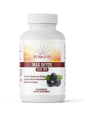 #ad Max Detox 100% Natural Pure Herbal Ingredients Vitamin Supplement 60 Cap $17.99