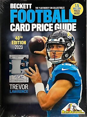 #ad New 2023 Beckett FOOTBALL CARD Annual Price Guide 40th Edition w TREVOR LAWRENCE $30.30