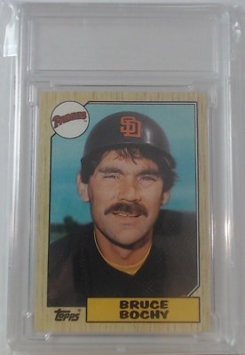 #ad Topps 1987 428 Bruce Bochy Padres Baseball Card NM MT Slab $2.09