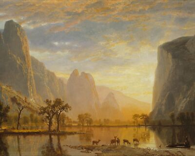 #ad Valley of the Yosemite by Albert Bierstadt art painting print $7.19