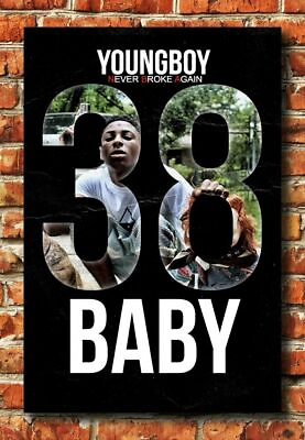 #ad 367977 YoungBoy 38 Baby Rap Music Decor Wall Print Poster $13.95