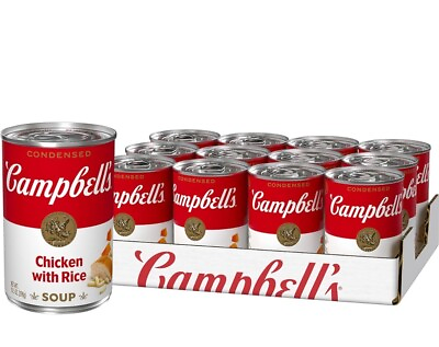 #ad Campbell’s Condensed Chicken with Rice Soup 10.5 Ounce Can Pack of 12 $14.99