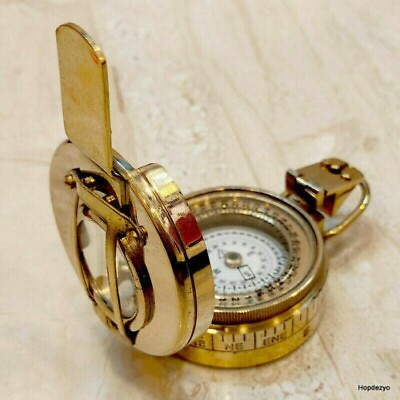 #ad Military Nautical Compass Brass Kelvin amp; Hughes Working Handmade Designer $26.70