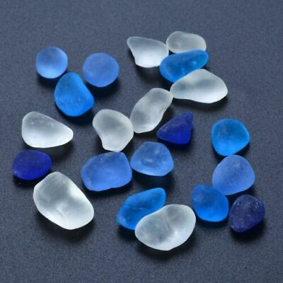 #ad Sea Beach Glass Cobalt Aqua Jewelry Use Mixed Color Blue Lot Bulk 20 Pieces $8.19
