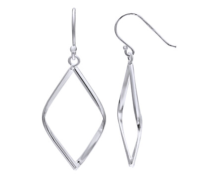 #ad New Fashion Sterling Silver Kite Shape Drop Dangle Earrings $51.43