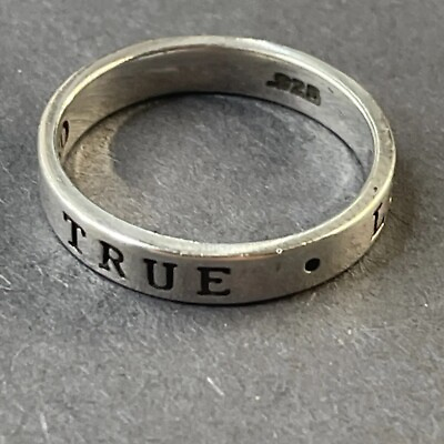 #ad True Love Waits Solid Sterling Silver 925 Band Ring Size 7 $12.99