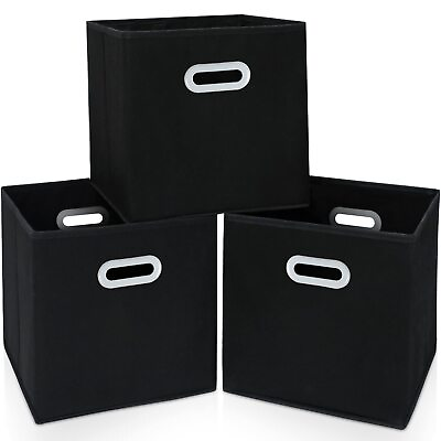 #ad Fabric Cloth Storage BinsCube Organizer with Dual Handles Foldable Baskets fo $13.83