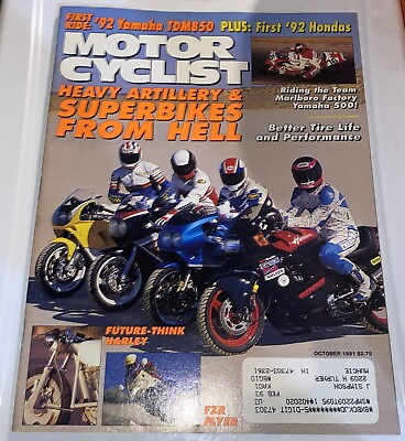 #ad Motorcyclist Magazine October 1991 $10.99