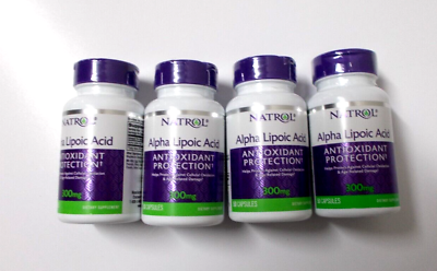 #ad LOT 4 BOTTLES Natrol Alpha Lipoic Acid 300 mg 50 Caps EACH 200 TOTAL 4 30 2024 $15.99
