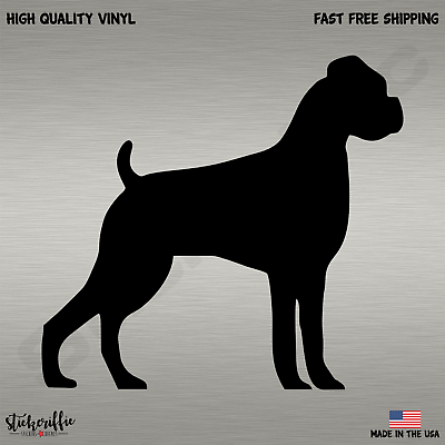 #ad Boxer Dog Animal Pet Vinyl Die Cut Car Decal Sticker FREE SHIPPING $1.79