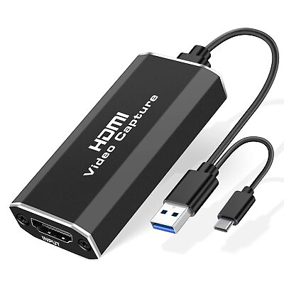 #ad Capture Card 1080p 60fps 4K HDMI to USB Video Game Capture Card with USB to ... $30.79