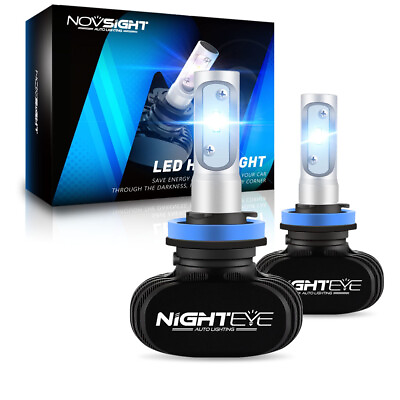 #ad NOVSIGHT H11 LED Headlight Super Bright Bulbs Kit White 6500K 8000LM High Low US $23.99