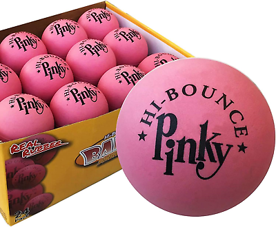 #ad Premium Rubber Ball 24 Balls Pack Pinky Bouncy Ball Colorful Display Box $39.34