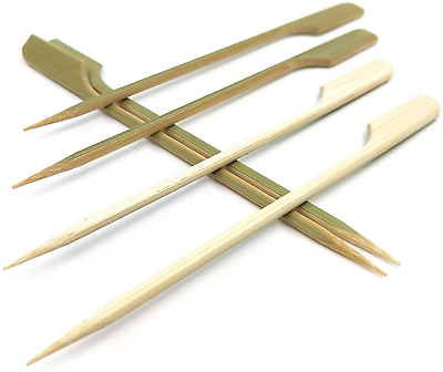 #ad 3.5 Inch Bamboo Wood Wooden Paddle Picks Skewers Toothpicks Pack of 100 $11.99