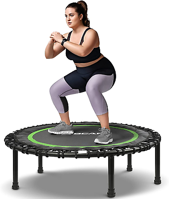 #ad 450 550 LBS Foldable Mini Trampoline 40quot; 48quot; Fitness Trampoline with Bungees Ad $118.99