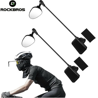 #ad ROCKBROS 2pcs Bike Helmet Mirror 360 Degree Bicycle Rear View Wide Angle Mirror $22.49