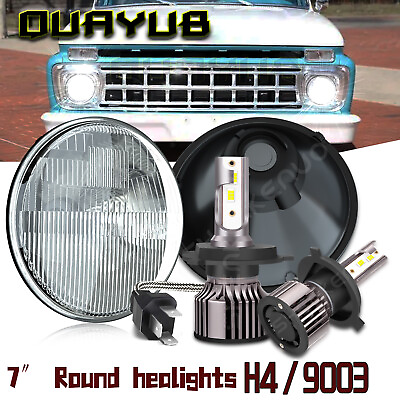 #ad 7#x27;#x27;Inch LED Headlights Hi Lo Beam 6K For Ford F 100 F 250 F 350 Pickup 1953 1977 $129.40