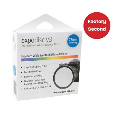 #ad FACTORY SECOND: 77mm ExpoDisc v3 Professional White Balance Filter $34.95