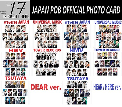 #ad SEVENTEEN 17 IS RIGHT HERE DEAR HERE HEAR ver. JAPAN POB JPPOB PHOTO CARD $6.99