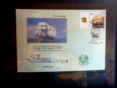 #ad AUSTRALIA 99 SHIPS DAY ILLUSTRATED COVER amp; SPECIAL POSTMARK 19 MARCH AU $8.00