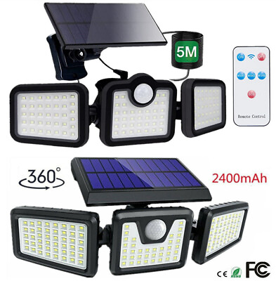 65000LM Solar Power Light Motion Sensor Security Light 3Head Christmas Spotlight $14.99