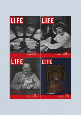 #ad Life Magazine Lot of 4 Full Month of December 1944 4 11 18 25 WWII ERA $36.00