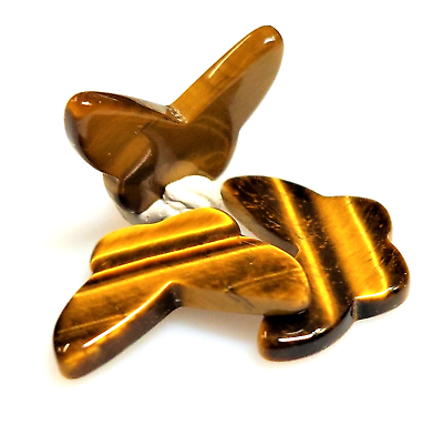 #ad 1x Tiger Eye Butterfly Cabochon 15x10mm 2289 $9.86