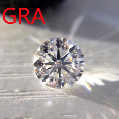 #ad 3.0 12mm White D Color VVS1 Round Loose Moissanite Stone With GRA Certificate $15.12