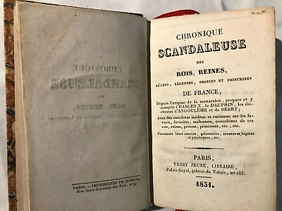 #ad 1831 Chronique Scandaleuse des Rois Reines Régens Princesses de France RARE $77.28