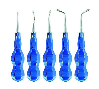 #ad Implant Dentistry Blue Line 5 Piece Extraction Elevator Kit $350.00