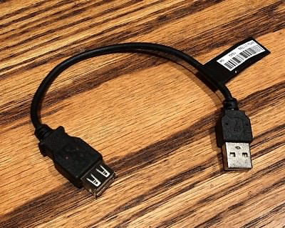 #ad USB type A male to female cable 7in $4.95