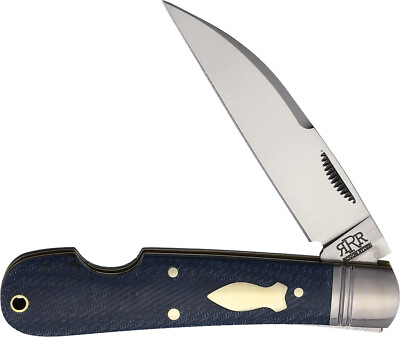 #ad Rough Ryder Reserve Easy Open Sway Back Micarta Folding Stainless Knife 009BM $44.95