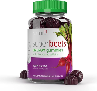 #ad 60 Count Energy Heart Healthy Gummies Energy Mental Focus Antioxidants Beetroot $22.06