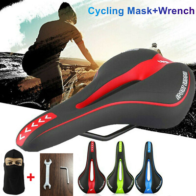 #ad Man Mountain Bike Seat with Wrench Saddle Soft Gel Pad Noseless Bicycle Seat $12.99