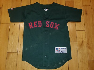#ad Vintage Majestic Green BOSTON RED SOX St Patrick#x27;s Day Youth MLB Team Jersey Sm $39.99
