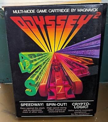 #ad 1978 Magnavox Odyssey 2 Game Speedway Spin out Crypto Logic Complete CIB $9.99